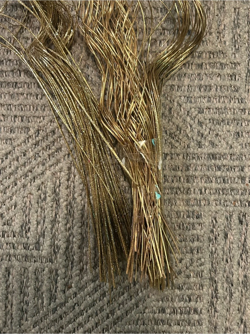 Gold Sparkly Spiraled Cottagecore Fairycore Boho Bohemian Hippie Faux Plants
